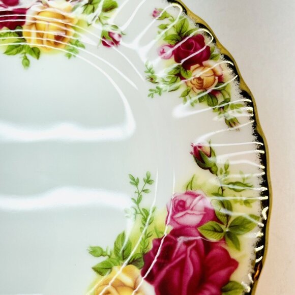 Royal Albert OLD COUNTRY ROSES Desert Plate Fine Bone China 1962 England 6.25" - Picture 6 of 12